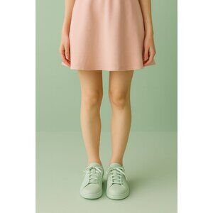 Adidas Size 7.5 Casual Lace Up Padded Heel Advantage Sneakers Mint Green